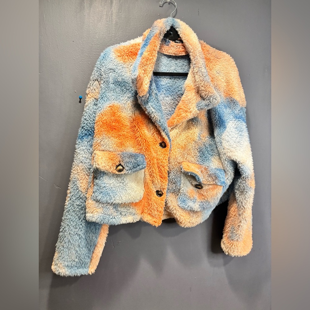 Plus Teddy Button Up Coat - Picture 2 of 11